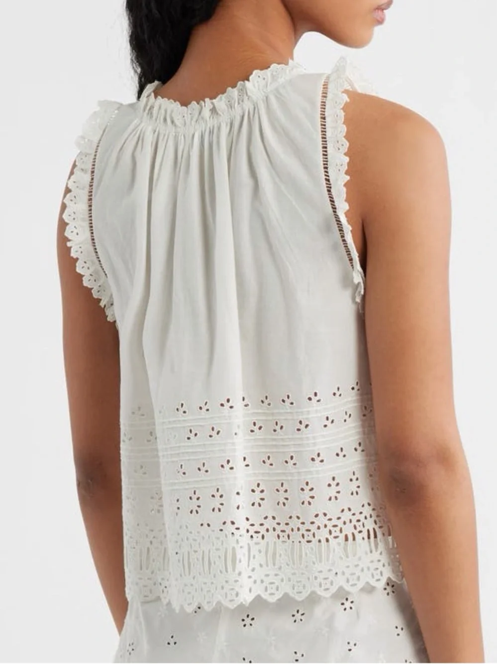New Doen Toussine Top Salt S - Picture 3 of 5